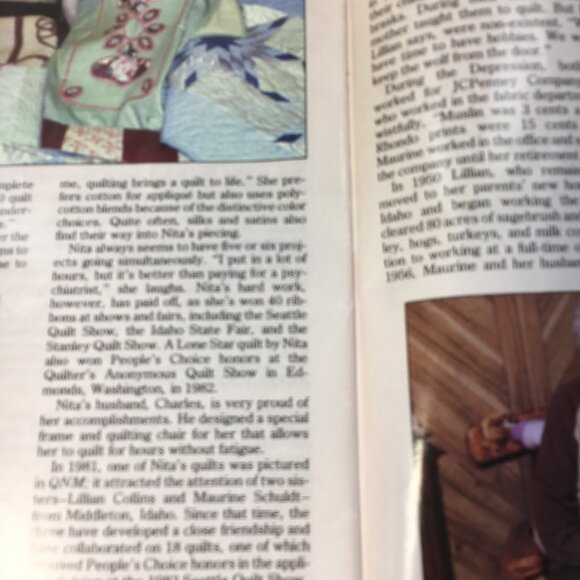 Quilters Newsletter Magazine January 1990 Issue 218 Patterns Tips Techniques - Picture 8 of 9